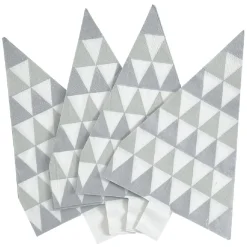 Serviette de table forme sapin blanche x10