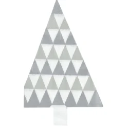 Serviette de table forme sapin blanche x10