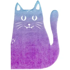 Serviette de table Halloween chat violet et bleu x12