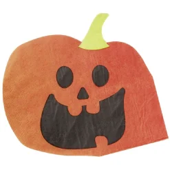 Serviette de table Halloween citrouille orange et noir x12