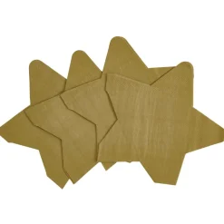 Serviette de table pré-pliée étoiles dorées x10