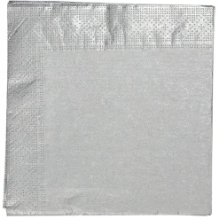 Serviette en papier argenté x 40