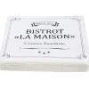 Serviette en papier bistrot noir et blanc x20