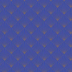 Serviette en papier bleu imprimé doré 25x25 cm x20