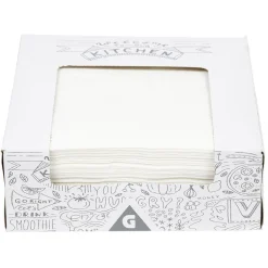 Serviette en papier carrée blanche x100 avec distributeur