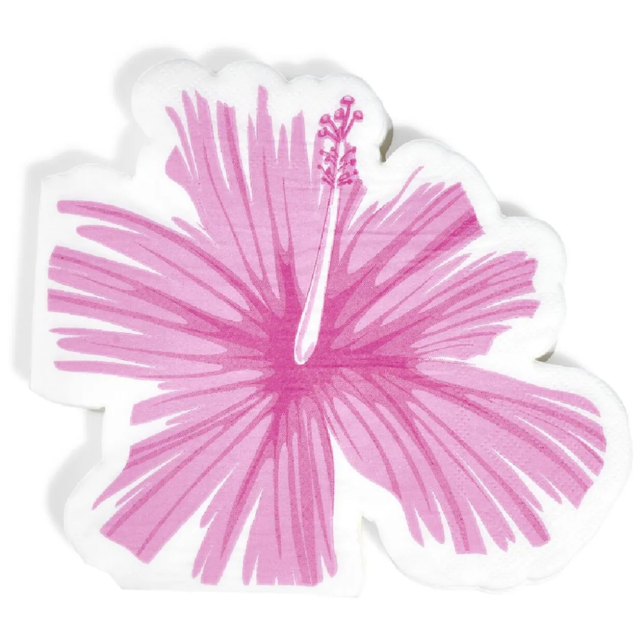 Serviette en papier décoration fleur d'hibiscus x 20