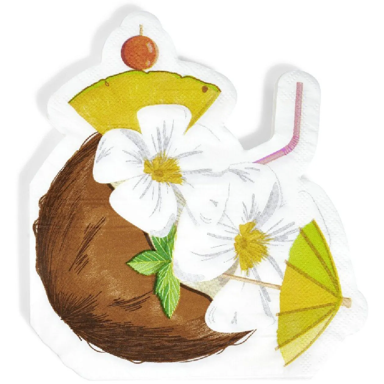 Serviette en papier décoration coco cocktail x 20