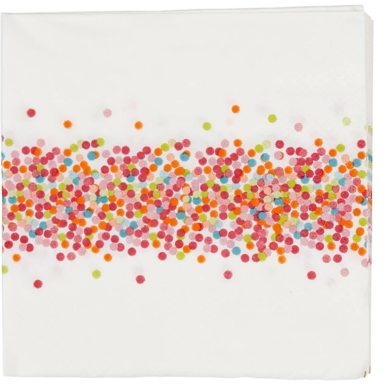 Serviette en papier design confettis multicolores x20