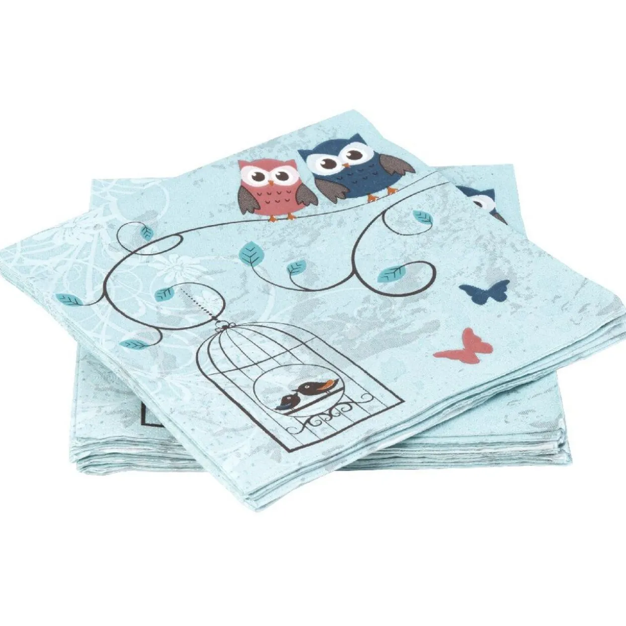 Serviette en papier design hiboux x20