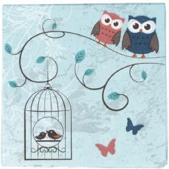 Serviette en papier design hiboux x20