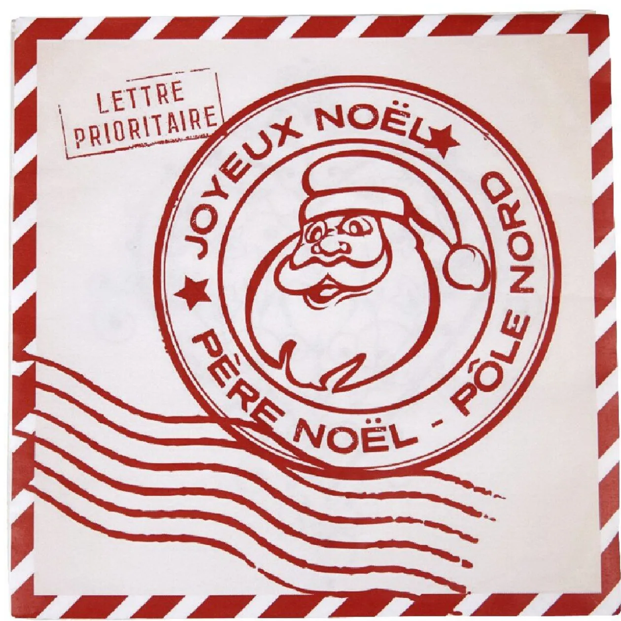 Serviette en papier design lettre père noël x20