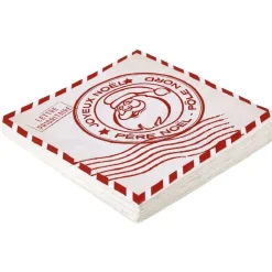 Serviette en papier design lettre père noël x20