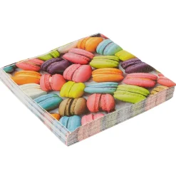 Serviette en papier design macarons