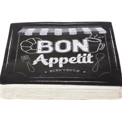 Serviette en papier design bon appétit x20