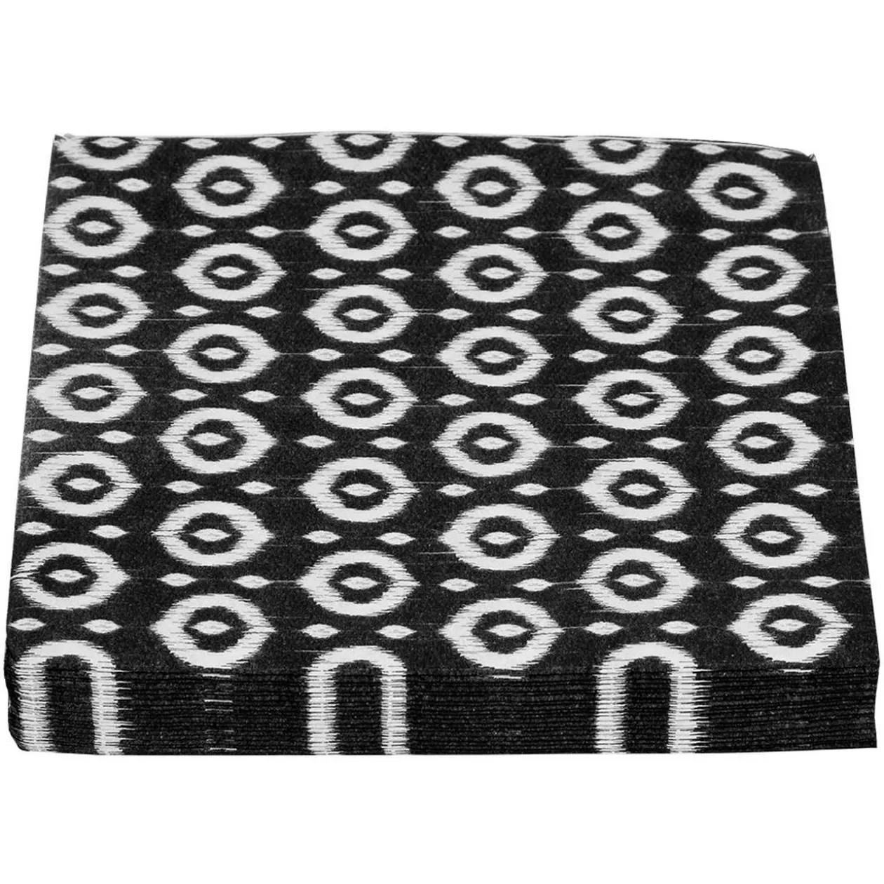 Serviette en papier double point noir et blanc x20
