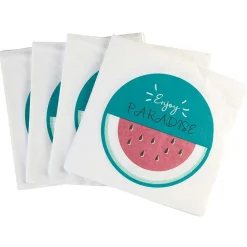 Serviette en papier exotique motif pastèque x20