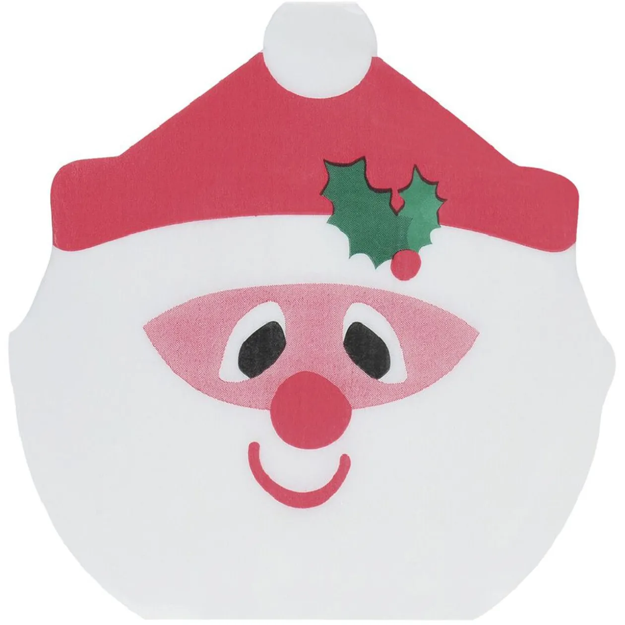 Serviette en papier forme Père Noël rouge et blanc 18x18cm 12 pièces