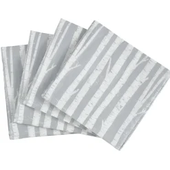 Serviette en papier imprimé arbres de Noël gris blanc x20