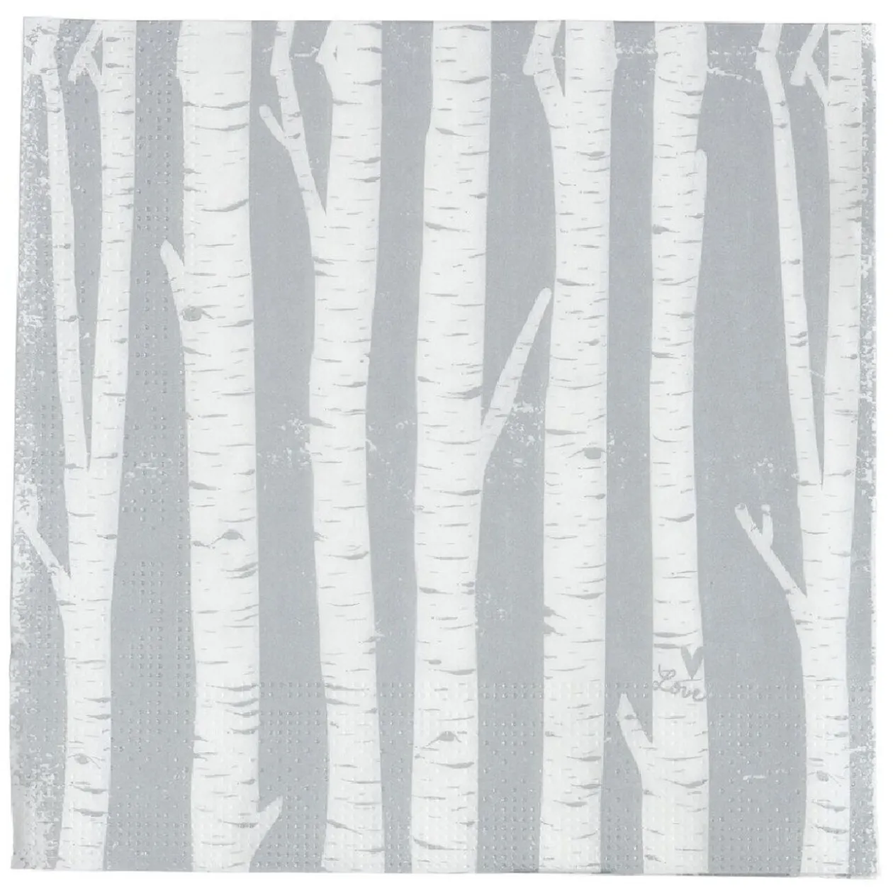 Serviette en papier imprimé arbres de Noël gris blanc x20