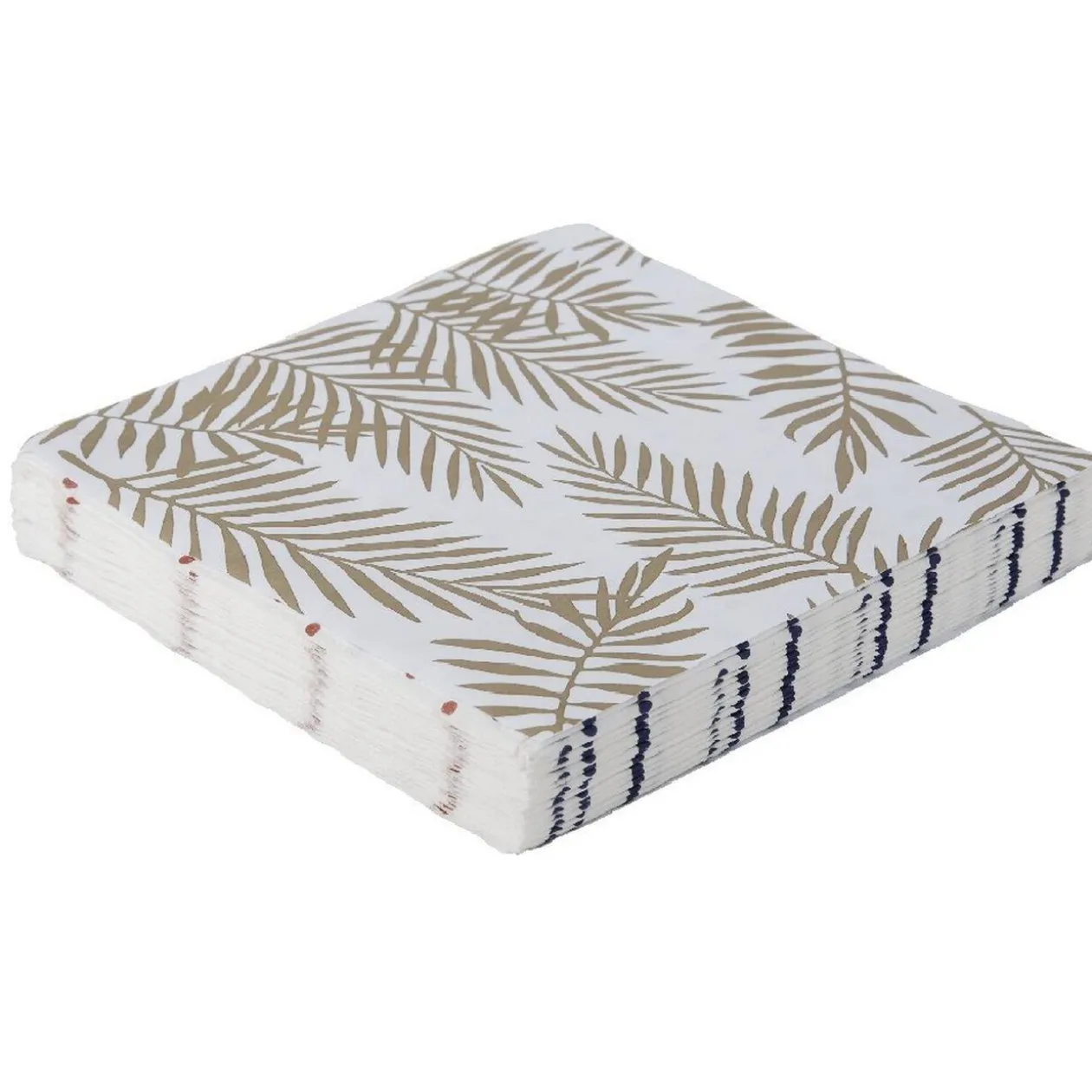 Serviette en papier imprimé feuille de palmier doré x20