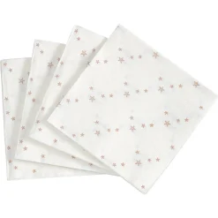 Serviette en papier imprimé étoiles dorées x20