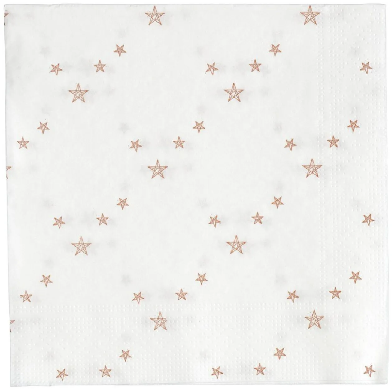 Serviette en papier imprimé étoiles dorées x20