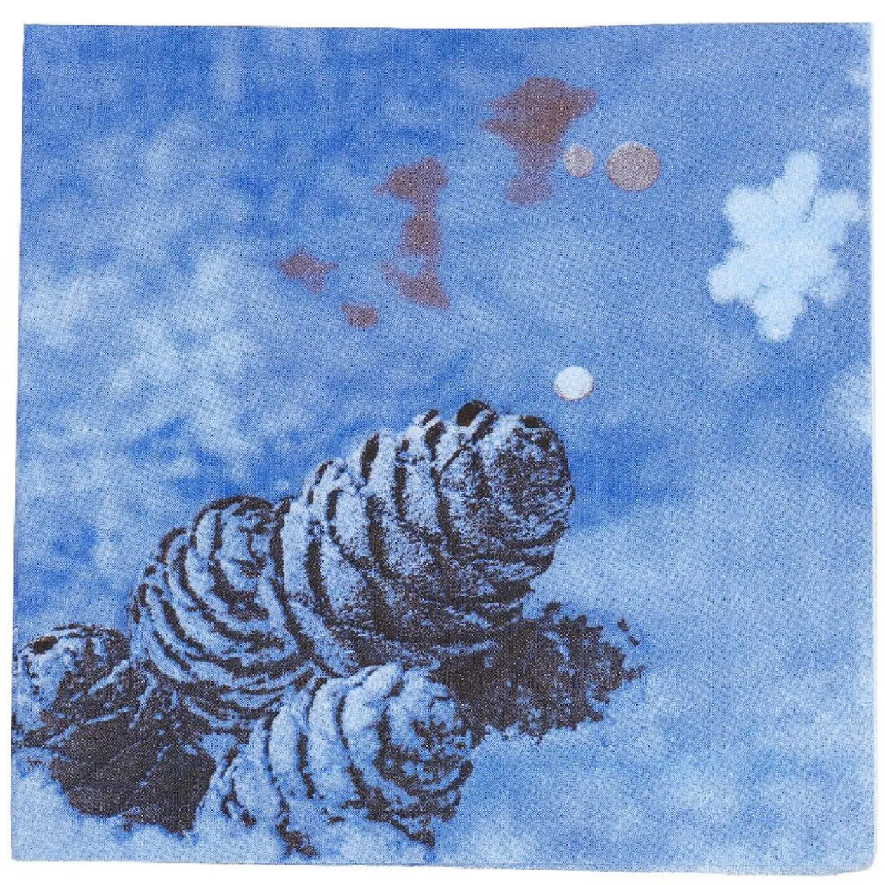 Serviette en papier imprimé pomme de pin enneigée x20