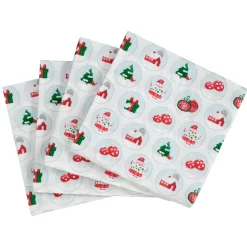 Serviette en papier imprimé bulles déco Noël x20
