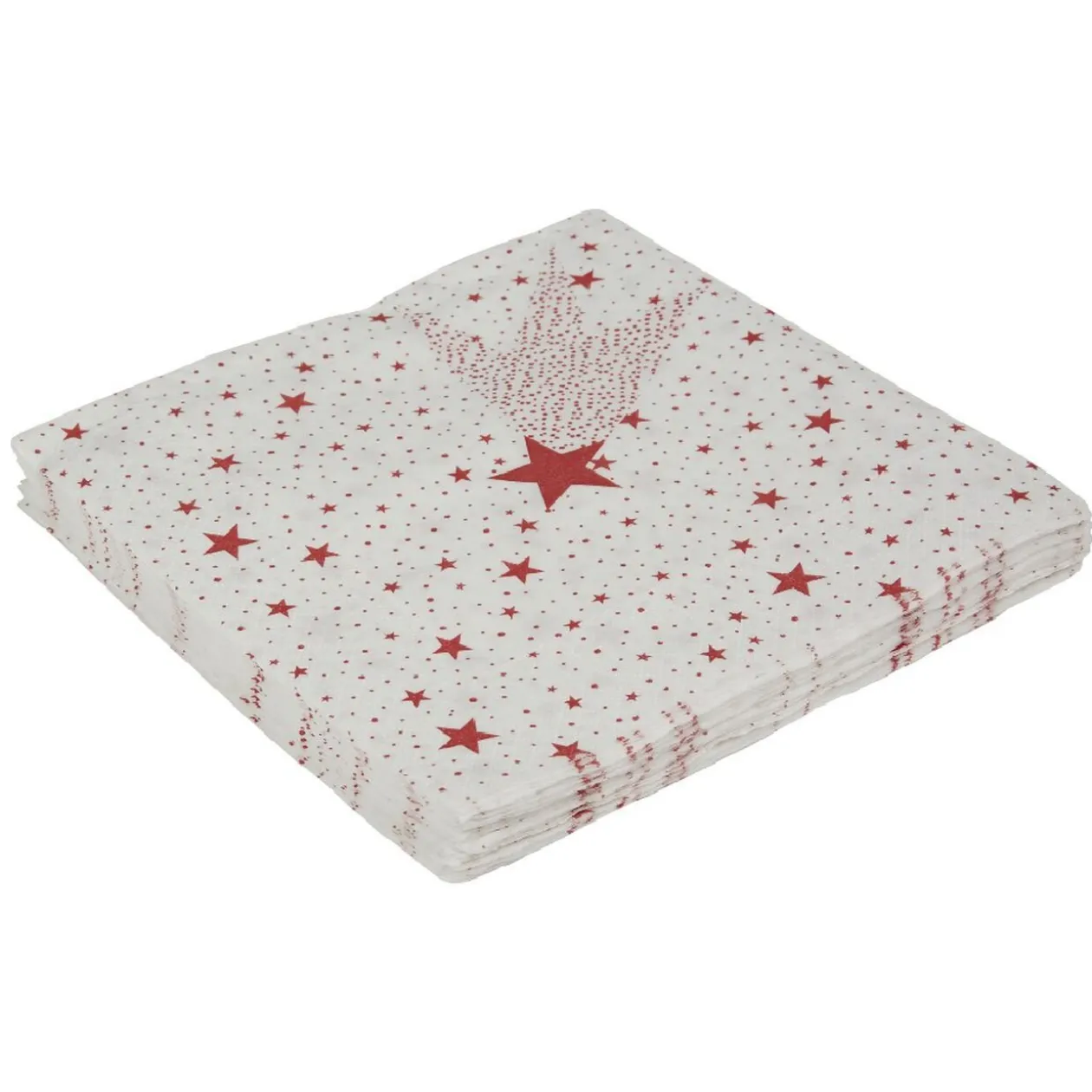 Serviette en papier motif étoile filante rouge x 20