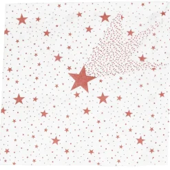 Serviette en papier motif étoile filante rouge x 20