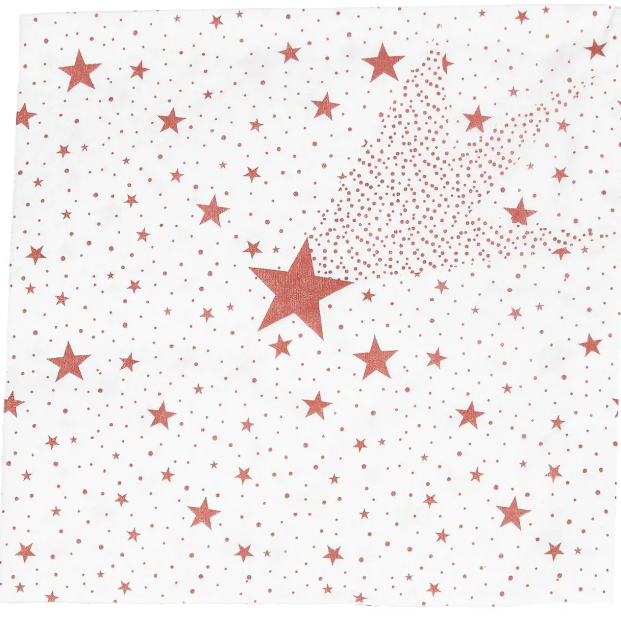 Serviette en papier motif étoile filante rouge x 20