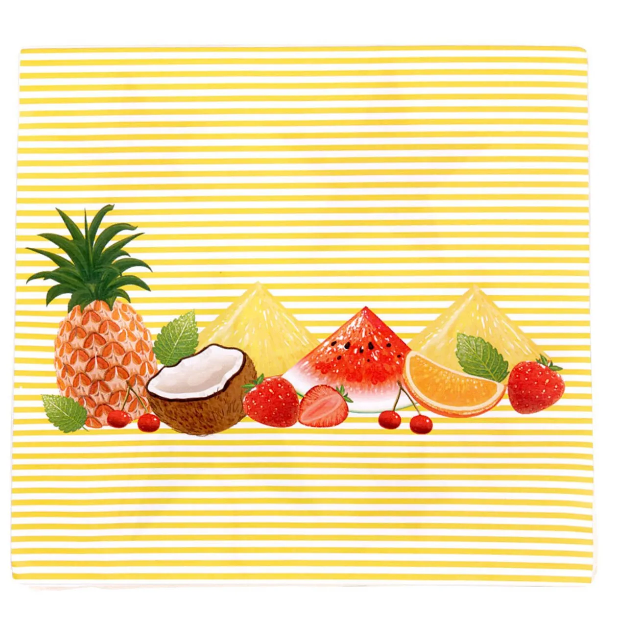 Serviette en papier motif corbeille de fruits x20