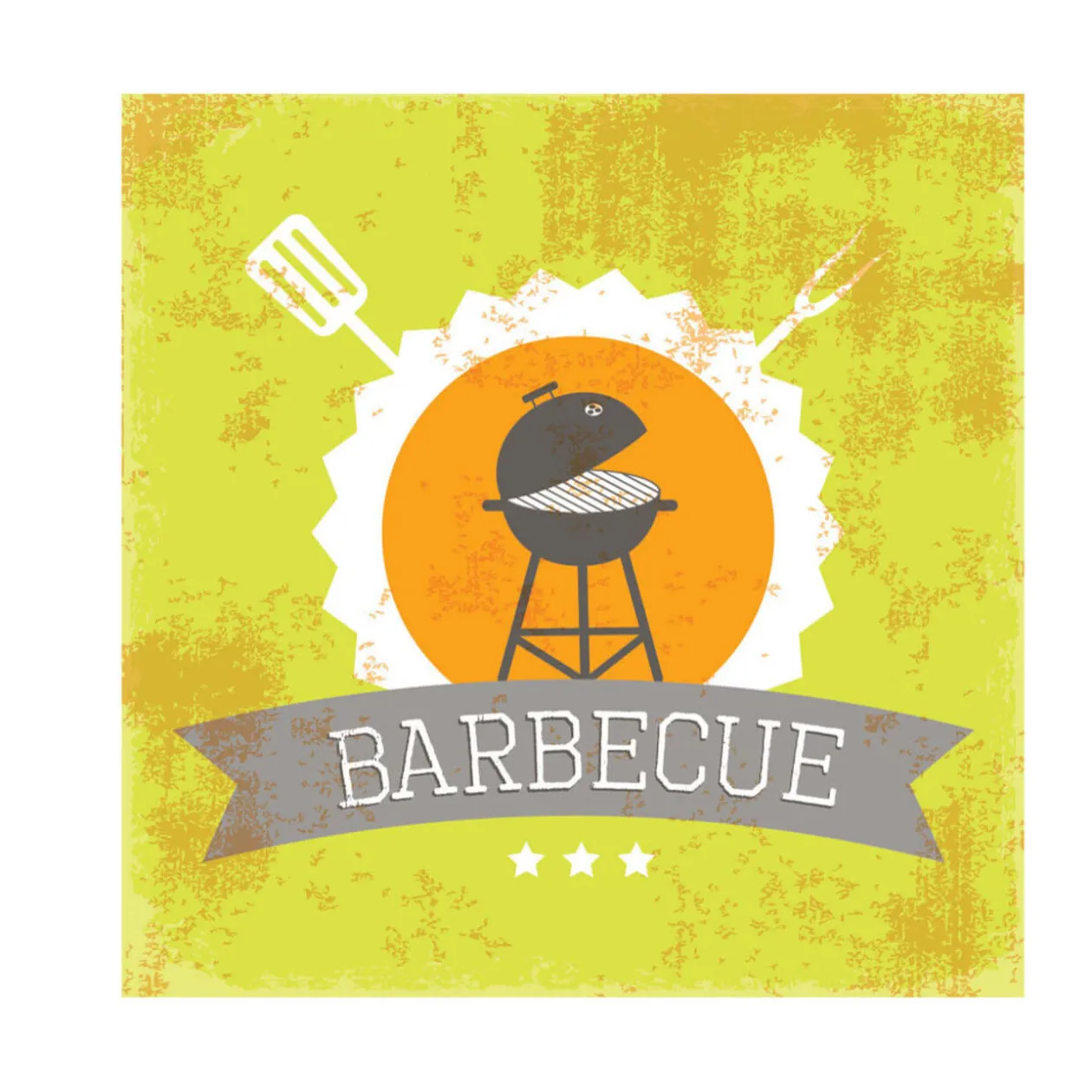 Serviette en papier motif barbecue x20