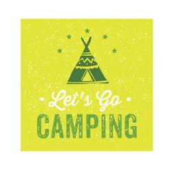 Serviette en papier motif camping x20