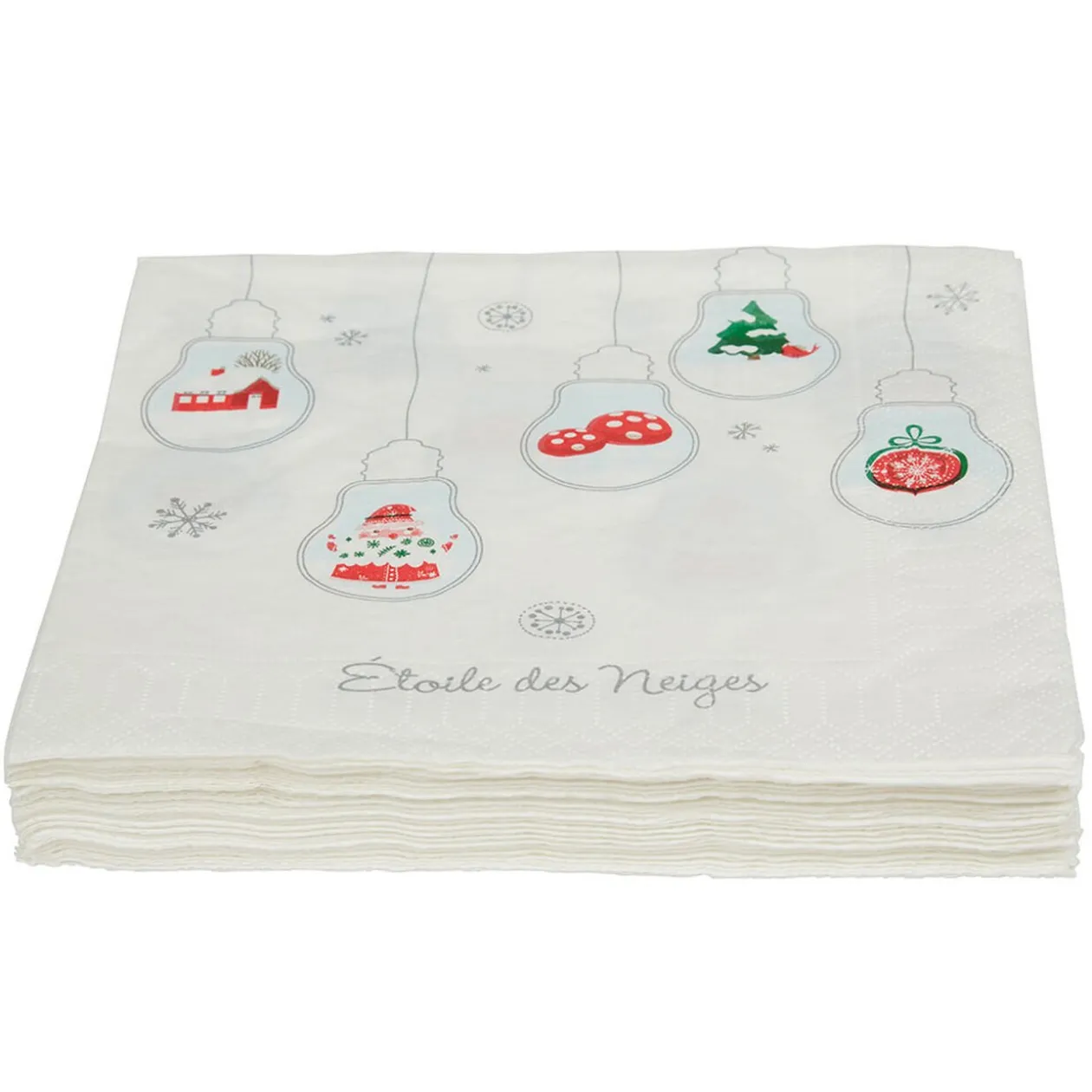 Serviette en papier motif guirlande de Noël x 20