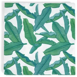 Serviette en papier motif feuilles de bananier x20