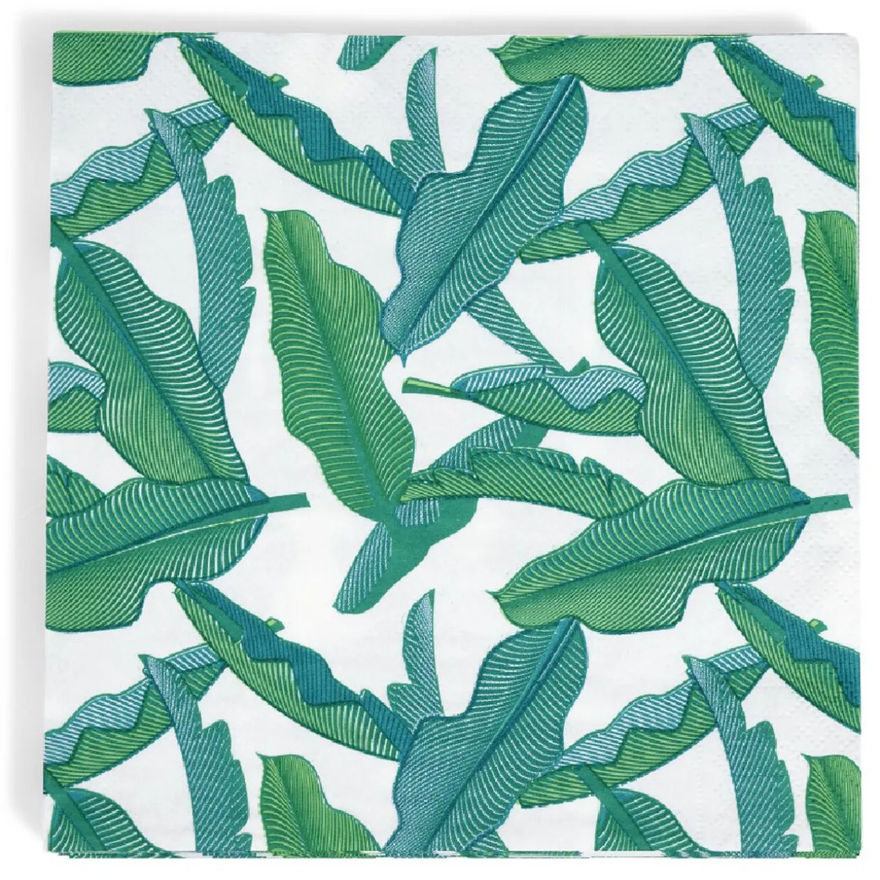 Serviette en papier motif feuilles de bananier x20