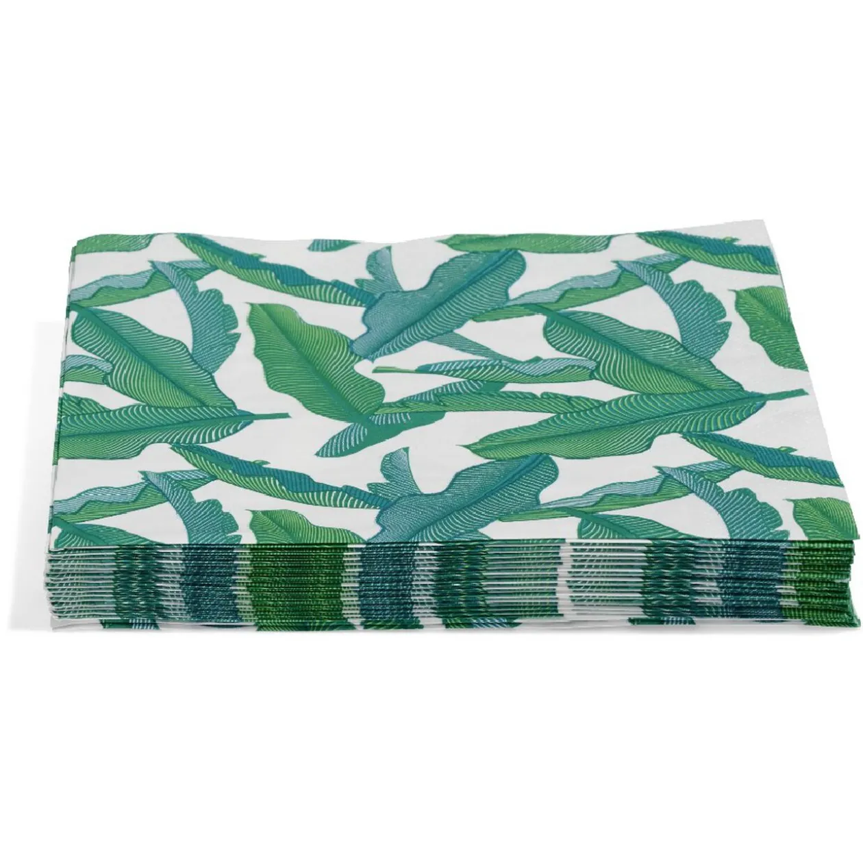 Serviette en papier motif feuilles de bananier x20