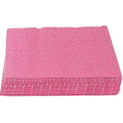 Serviette en papier rose et blanche x 20