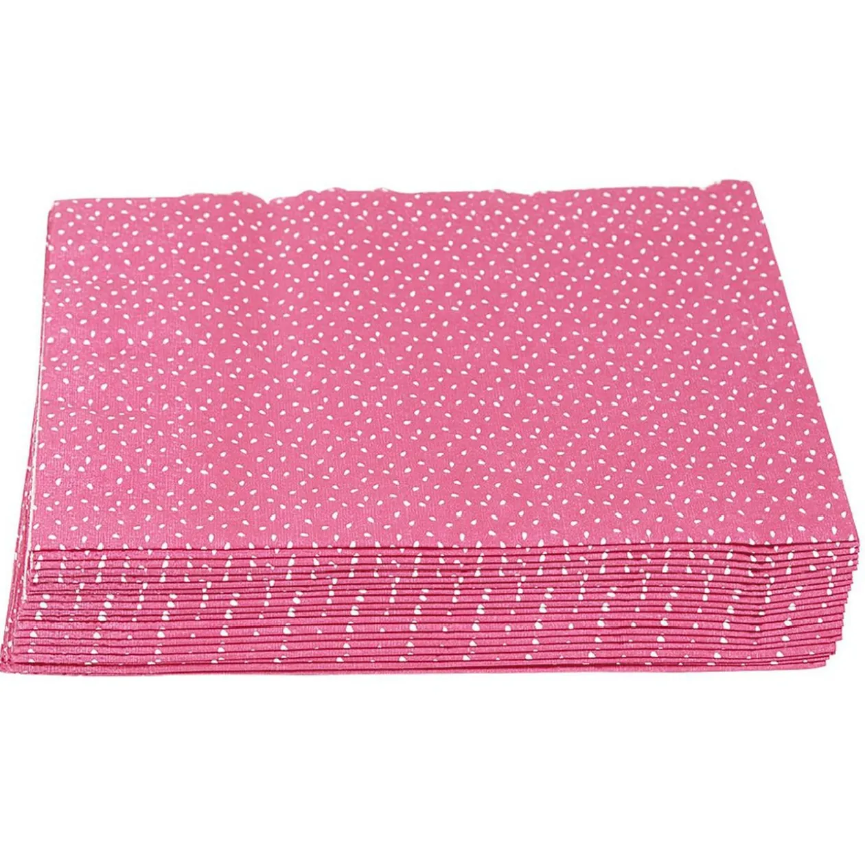 Serviette en papier rose et blanche x 20