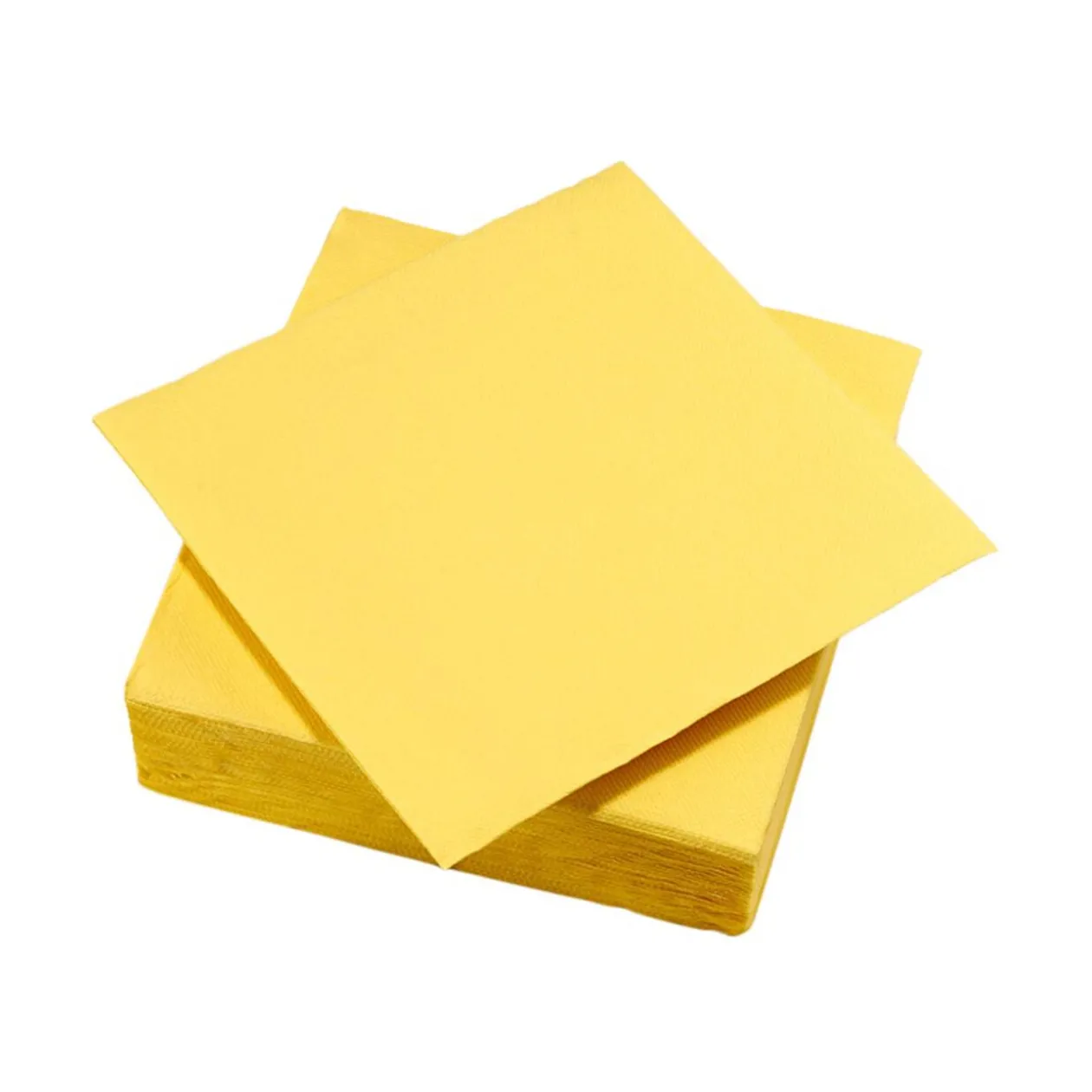 Serviette jetable 2 plis jaune canari x40