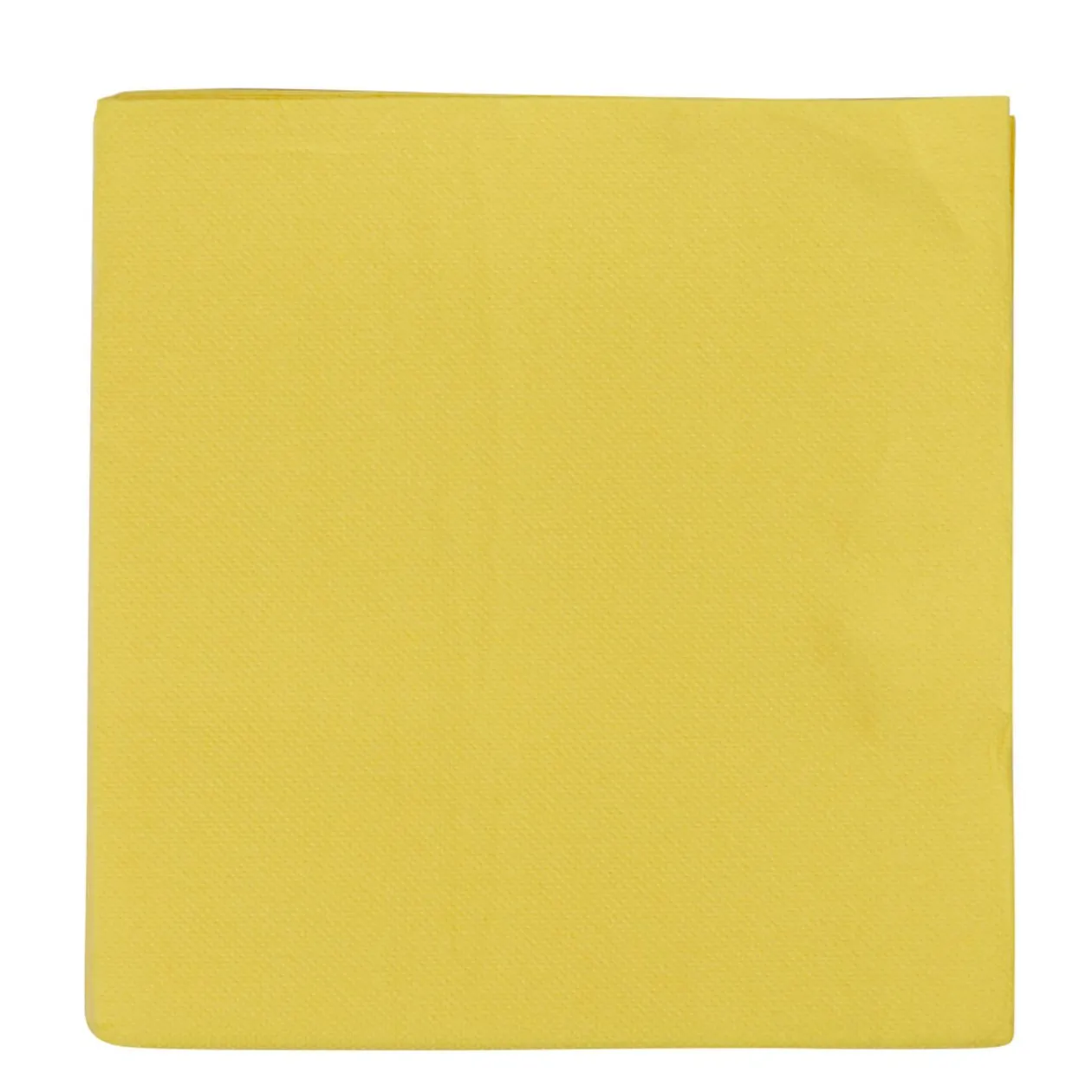 Serviette jetable 2 plis jaune canari x40