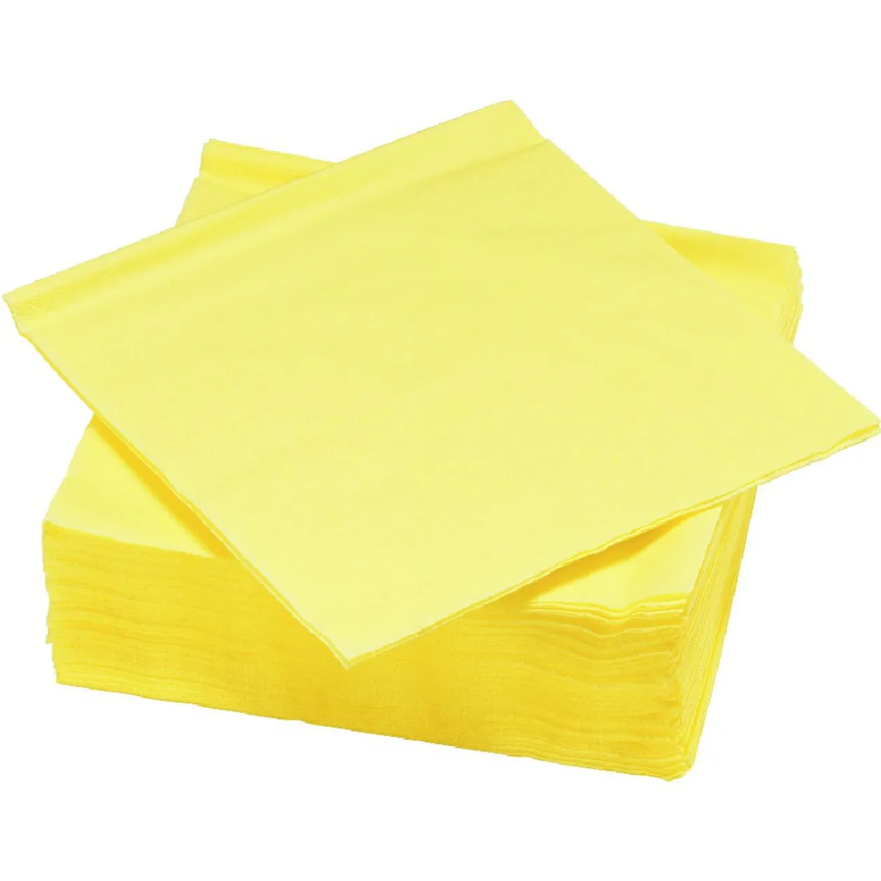 Serviette jetable 2 plis jaune canari x50