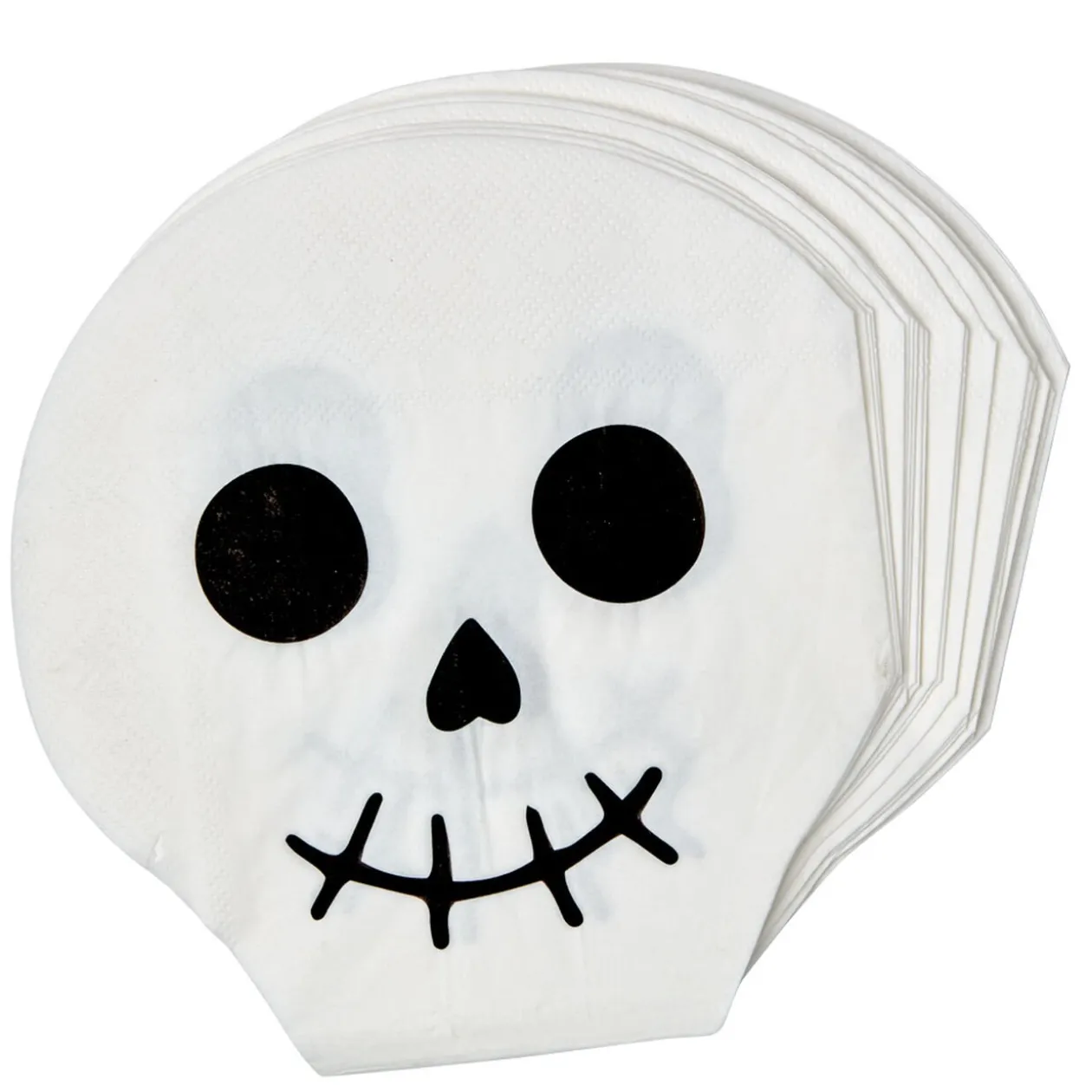 Serviette jetable Halloween motif tête de mort x10