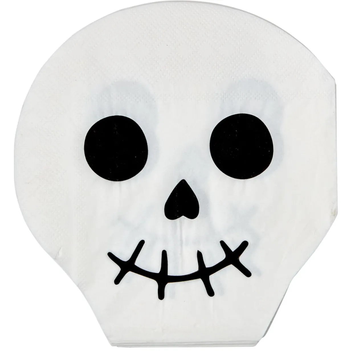 Serviette jetable Halloween motif tête de mort x10