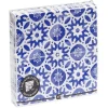 Serviette jetable motif mosaïque bleu x20