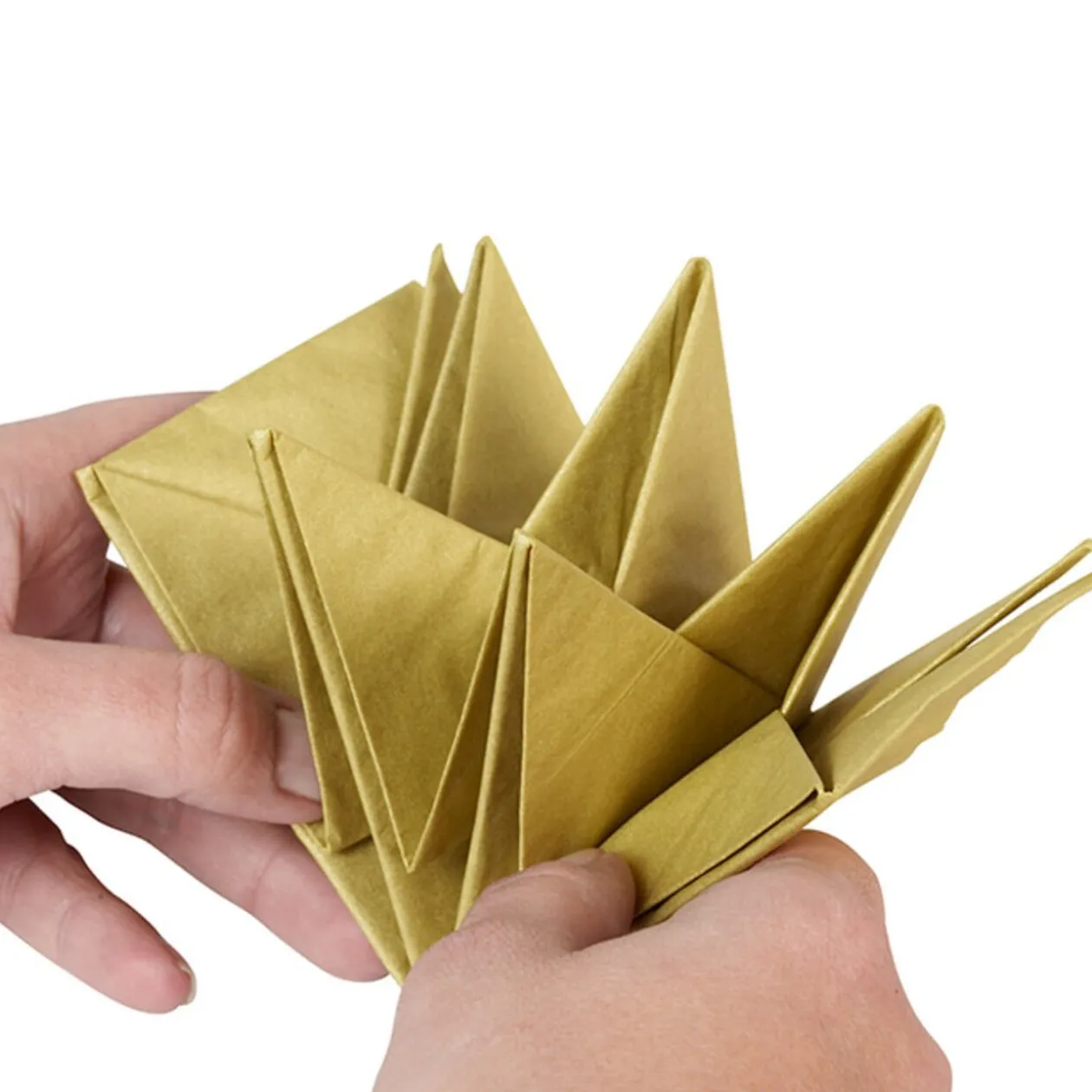 Serviette jetable pré pliée dorée x12