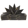 Serviette jetable pré pliée noire étoiles dorées x12