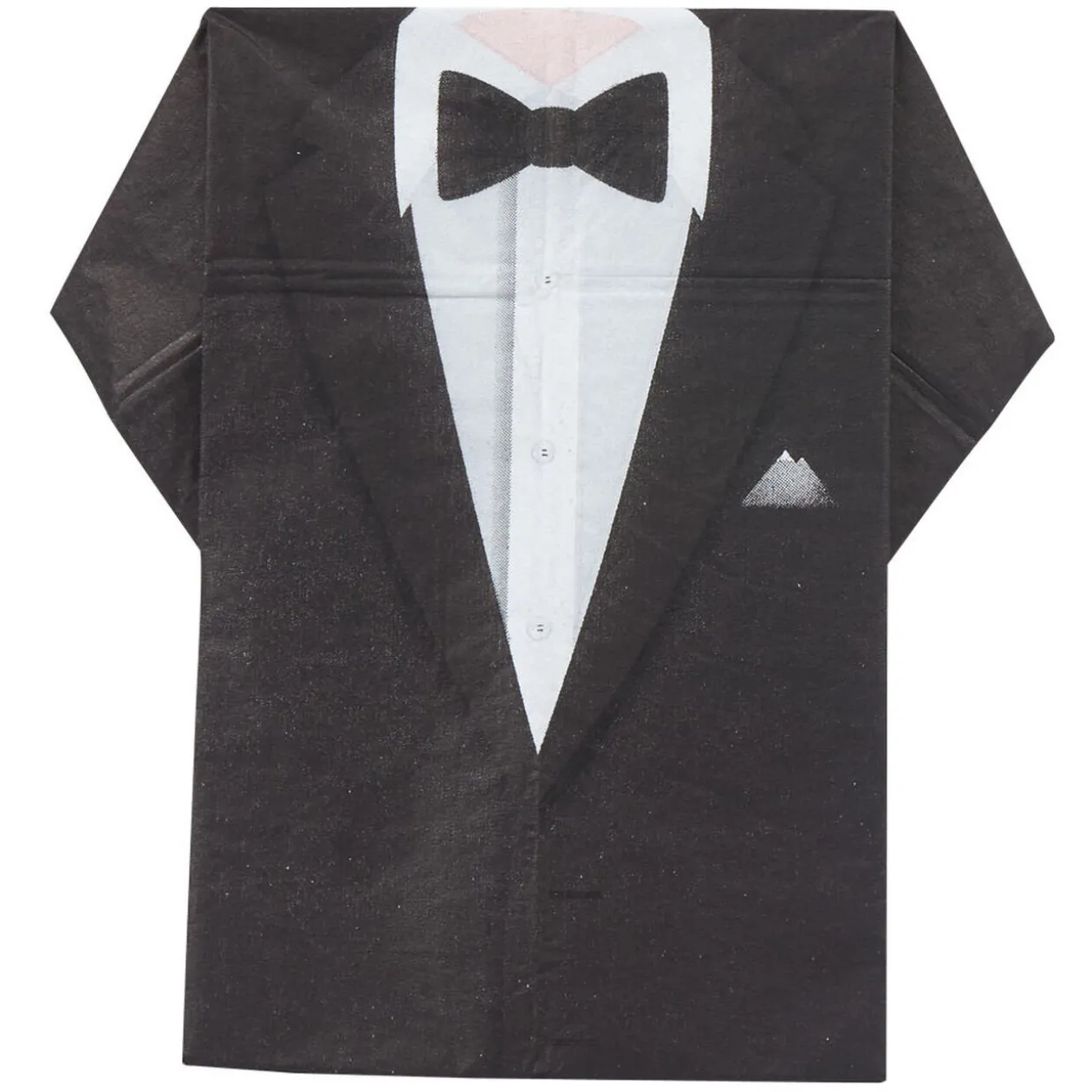 Serviette jetable pré pliée design costume de marié x10