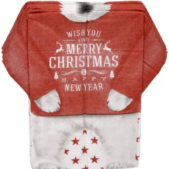 Serviette jetable pré pliée design ours blanc x10